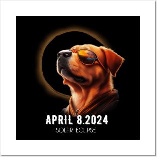 Dog watching - total solar eclipse april 2024 Posters and Art